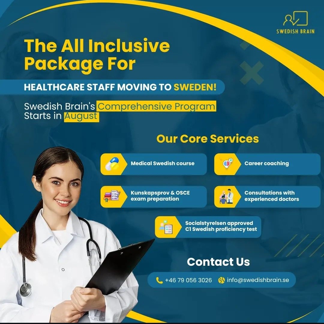 The All Inclusive Course Package for Foreign healthcare professionals Moving to Sweden